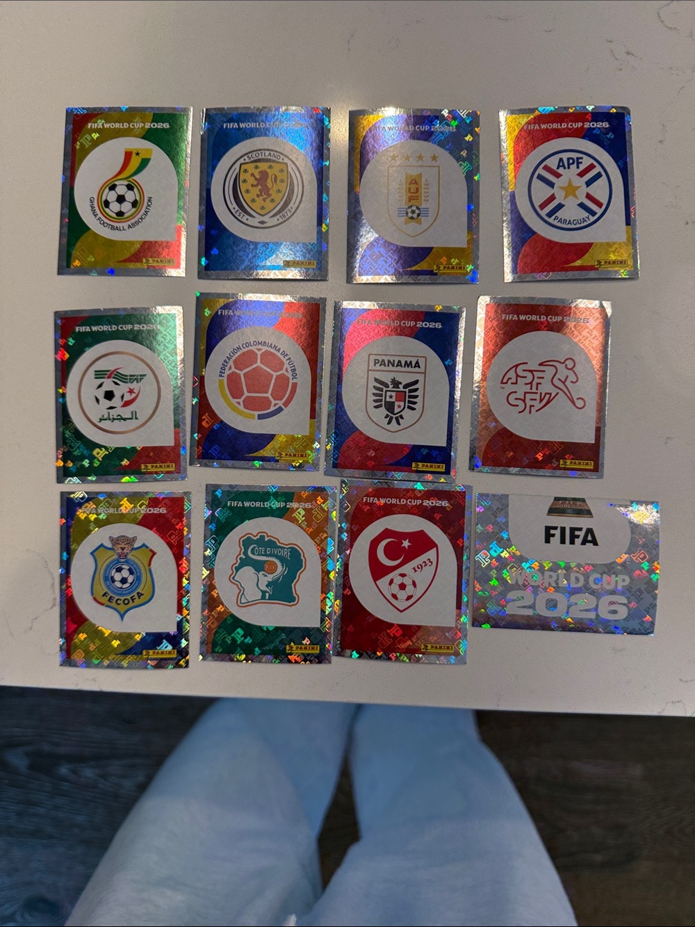 Panini FIFA World Cup 2026 11 country emblem stickers plus FWC2